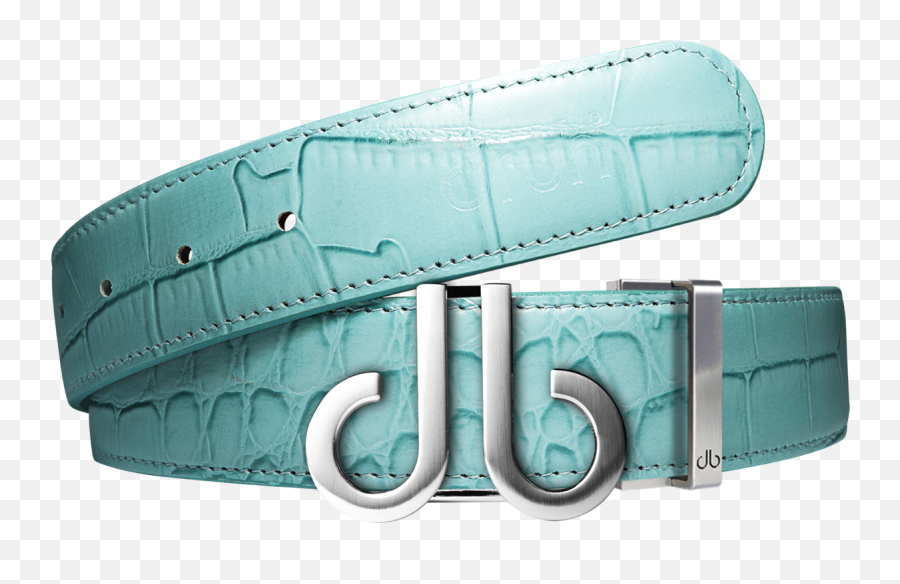 Aqua Crocodile Leather Designer Golf Belt - Druh Belts Png,Croc Png