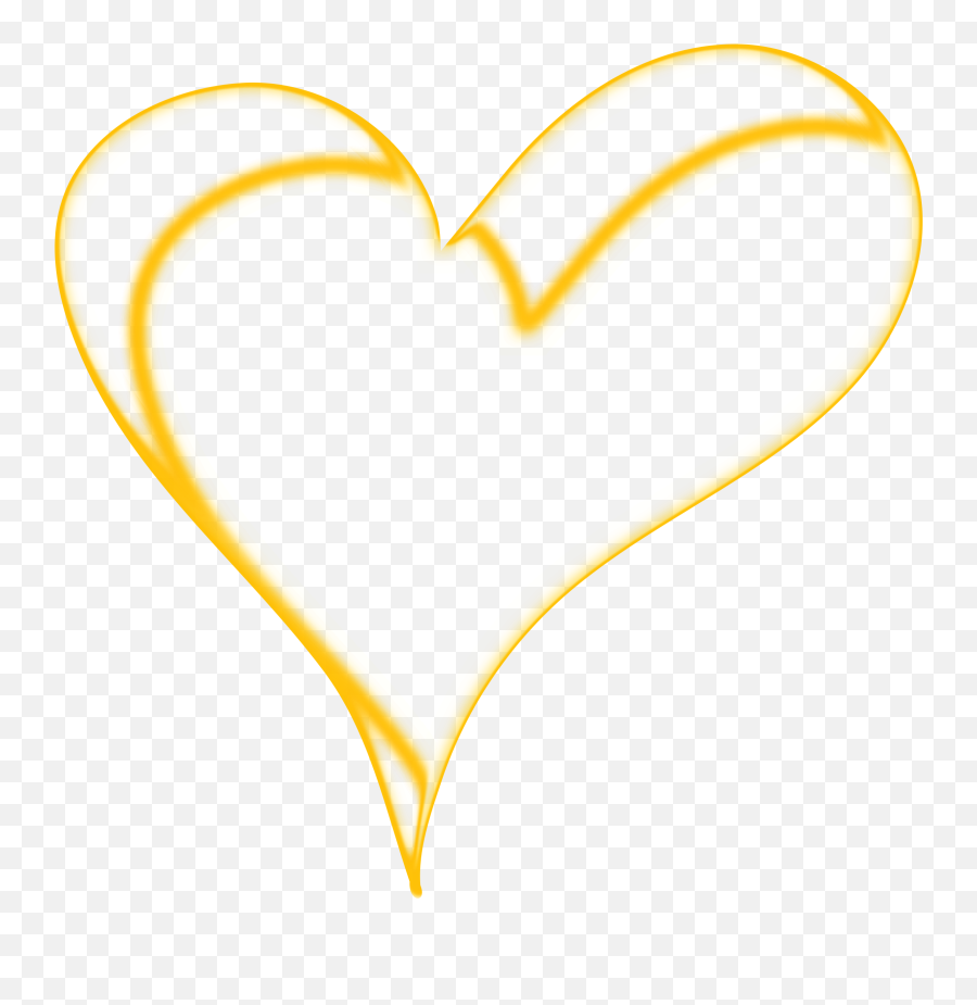 Library Of Gold Heart Outline Picture Transparent - Gold Heart Outline Png,Transparent Heart Outline