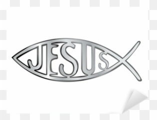 Sticker Silver Christian Fish Symbol - illustration PIXERSHK Language png