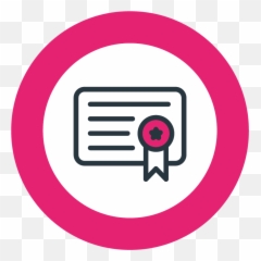 Systemyzed Timeline Icon Certificate Pink - png