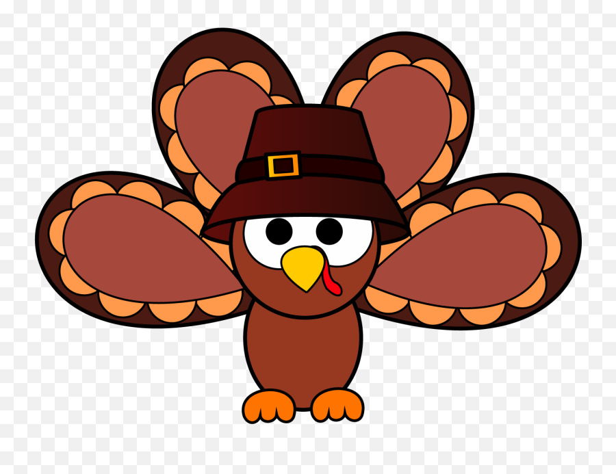 Free Thanksgiving Clipart Transparent Background Download - Pilgrim Hat Png Cartoon,Turkey Clipart Transparent Background