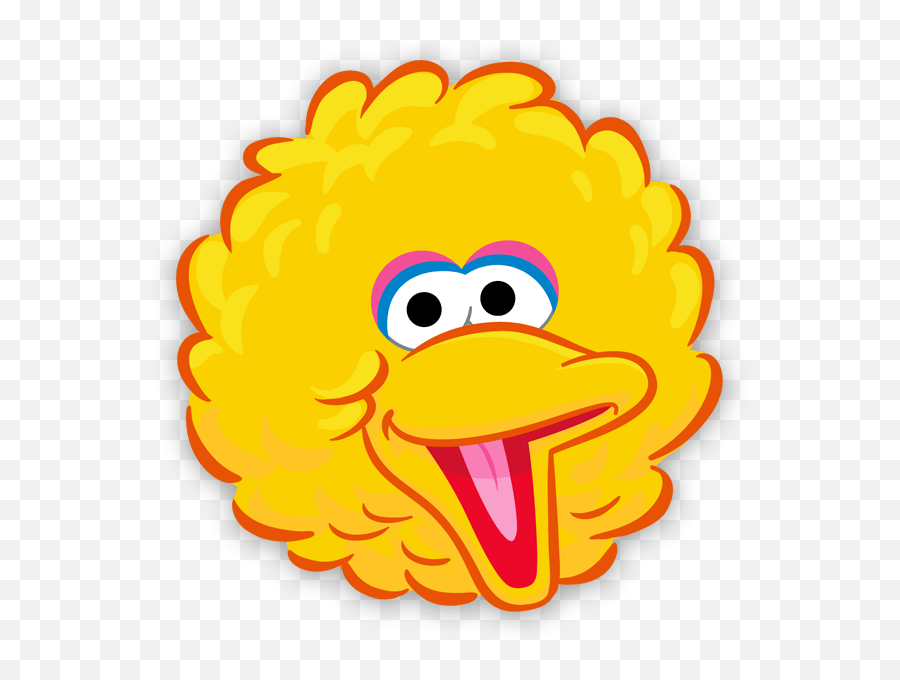 Big Bird Png - Big Bird Sesame Street Character Face Big Bird Clipart,Sesame Street Characters Png