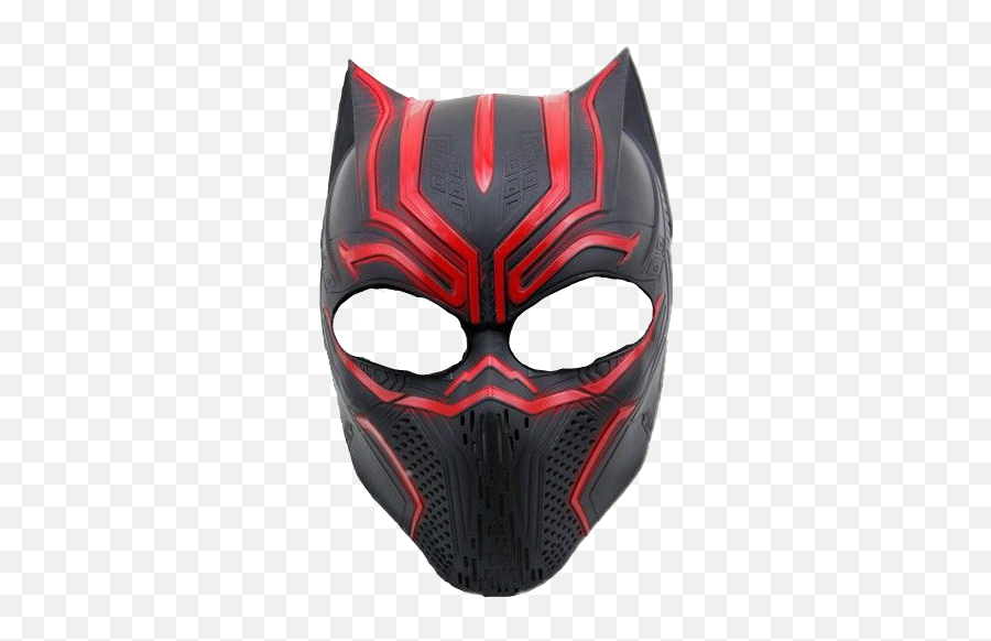 Black Panther Red And Custom Mask - Black Panther Mask Red Png,Spiderman Mask Png
