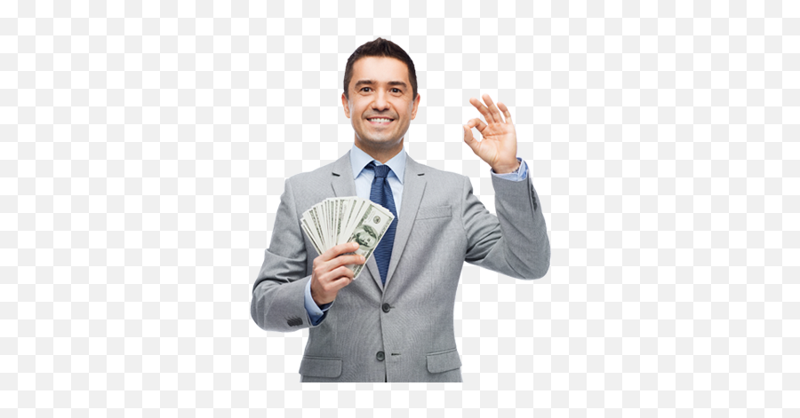 Receive An Instant Cash Offer - Man With Cash Png,Hand With Money Png