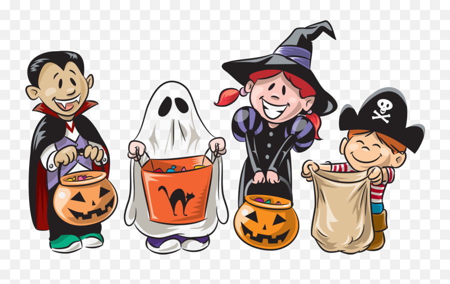 Trunk Or Treat Clipart Summer Ha 1372736 - Png Trick Or Treaters Cartoon,Summer Clipart Png
