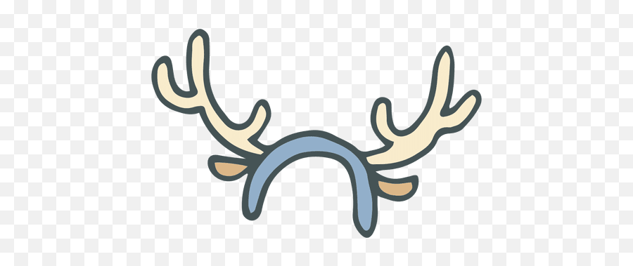 Reindeer Antler Headband Hand Drawn Cart 1138086 - Png Rudolph Horn Png,Antlers Png