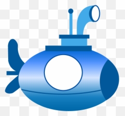 Blue Black Green Yellow Red Pink Submarine - Blue Submarine Png,Submarine Png