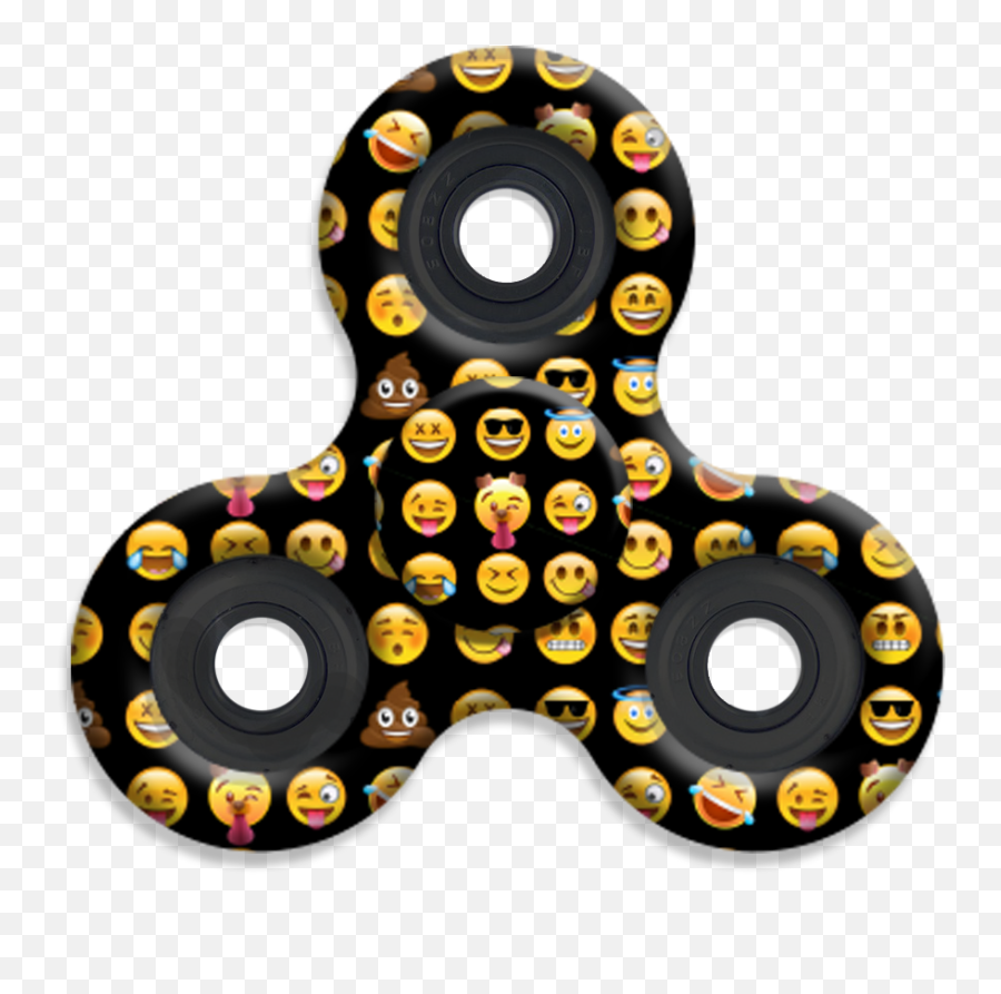 Squad Emoji Print Fidget Spinner - Emoji Fidget Spinner Png,Fidget Spinners Png