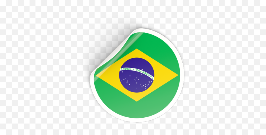 Round Sticker Illustration Of Flag Brazil - Brazil Flag Png,Brazil Flag Png