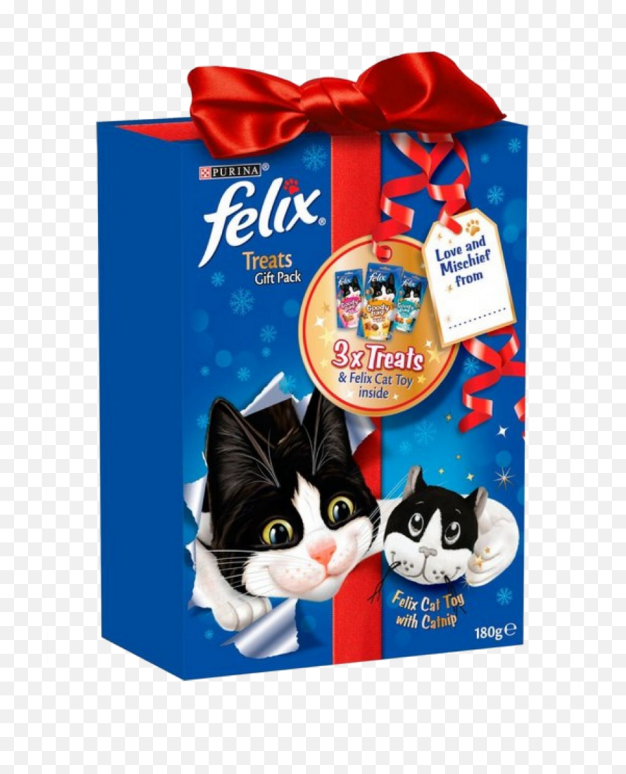 Felix Xmas Gift Pack Including 3 Treats And A Cat Toy 180gm - Felix Png,Felix The Cat Png