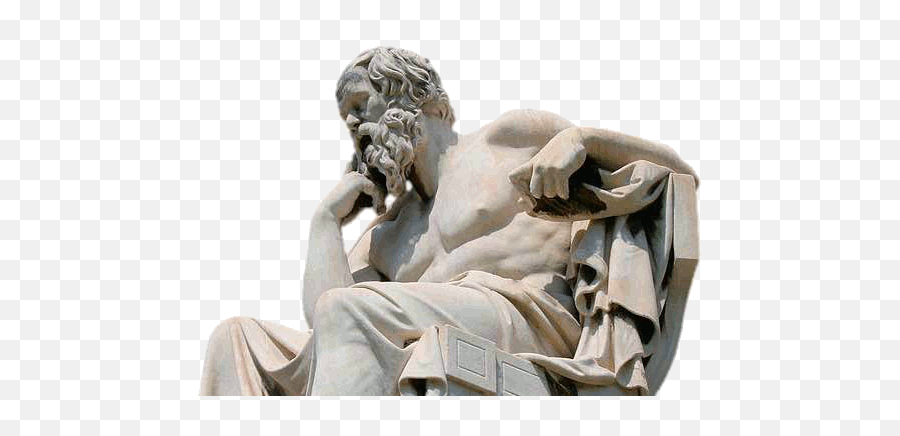 Greek Philosopher Statue Png Image - Socrates Thinking,Greek Statue Png