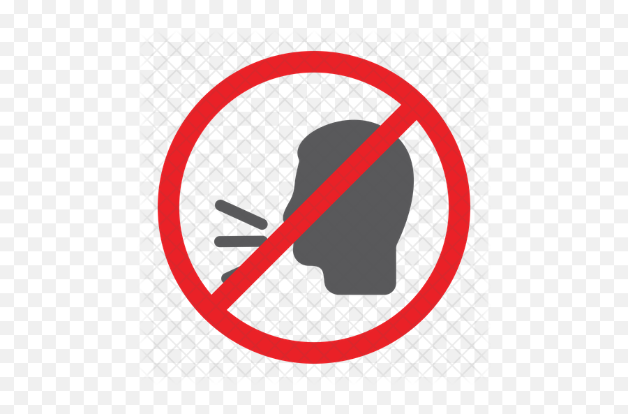 No Talking Icon Of Glyph Style - No Talking Icon Png,Talking Png
