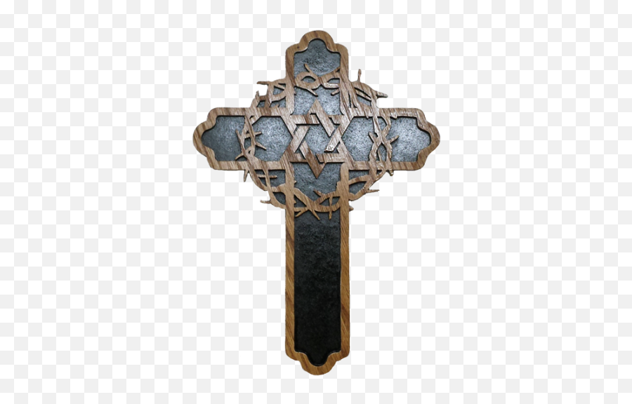 Crown Of Thorns Cross With Backer - Christian Cross Full Corona De Espinas No Fondo Png,Crown Of Thorns Transparent Background
