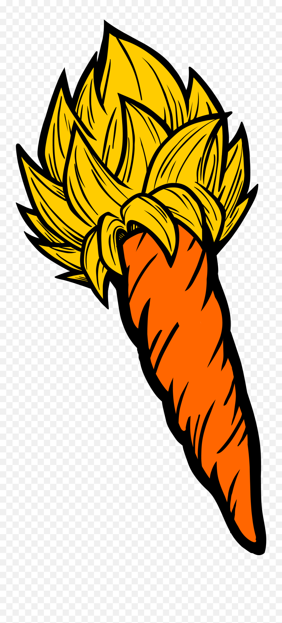 Super Saiyan Hair - Thumbnail Carrot Goku Hd Png Download Goku Carrot Png,Goku Hair Transparent