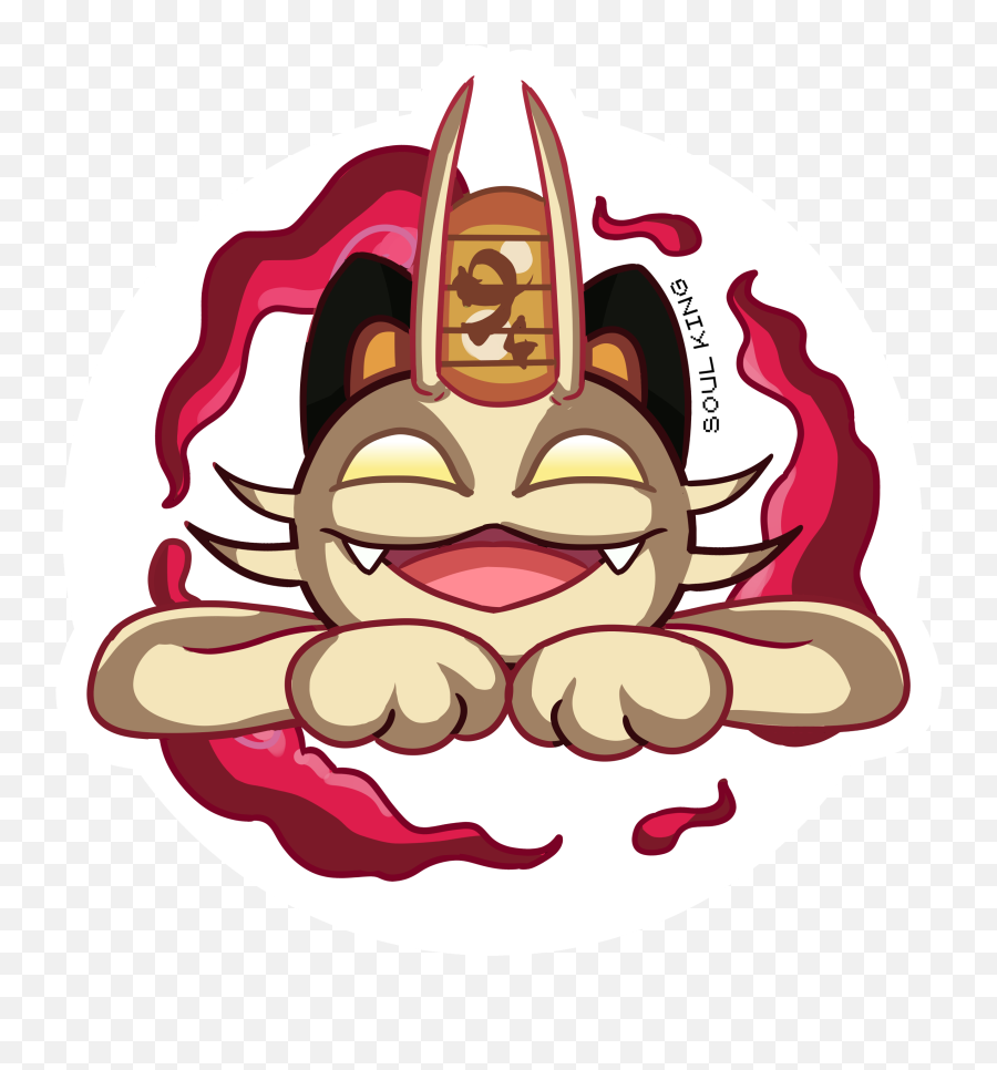 Meowth Gigantamax - Sticker By Soulkingu On Newgrounds Illustration Png,Meowth Png