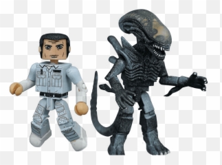 Minimates 2 - Pack Alien Ash And Frozen Xenomorph Aliens Minimates Png,Xenomorph Png