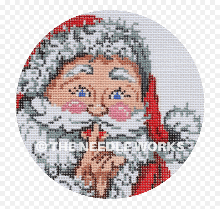 Shhh Says Santa Ornament Png