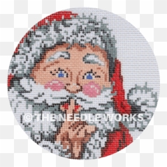 Shhh Says Santa Ornament Png