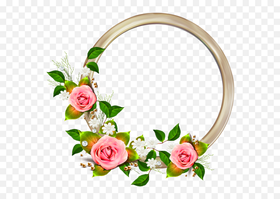 Rose Frame Clipart - Corner Transparent Flowers Png,Rose Frame Png
