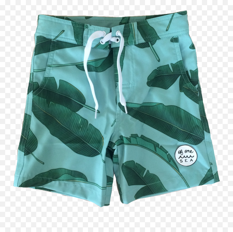 Walk Surf Swim Shorts In Banana Leaves - Swimming Shorts Transparent Background Png,Trunks Png