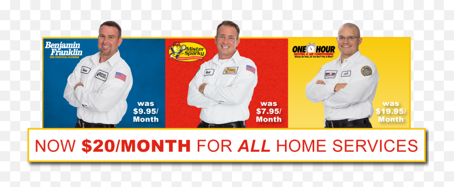 Comfort Club Join For 20month Benjamin Franklin Plumbing - Mr Sparky Benjamin Franklin One Hour Png,Benjamin Franklin Png