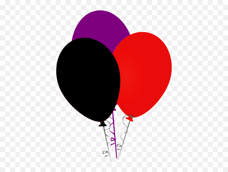 Download Pink Clipart Black Balloon - Black Red Balloons Png,Black Balloon Png