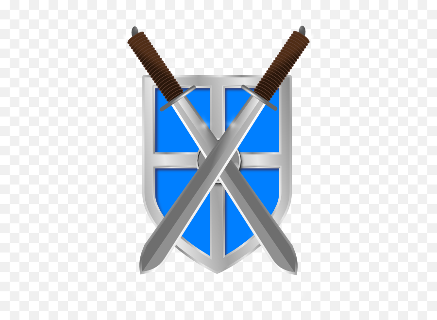 Swords And Light Blue Shield Clip Art - Vector Knight Shield Png Medieval Transparent Shield,Sword Vector Png