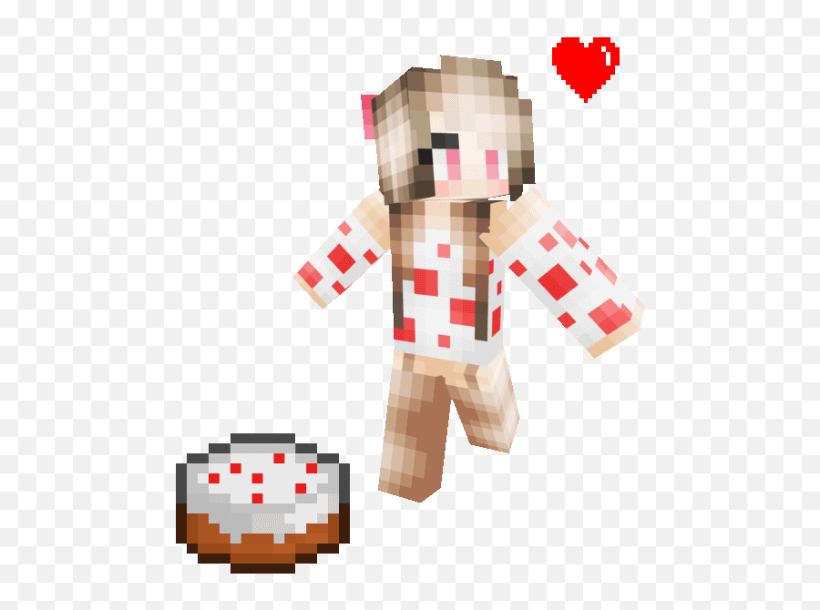 Download Skin Minecraft Girl Png Transparent Background - Fictional Character,Minecraft Heart Transparent