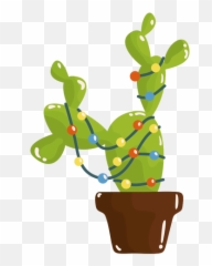 Cool Cactus Lights - Transparent Png U0026 Svg Vector File Cactus Con Luces Navidenas,Lights Transparent