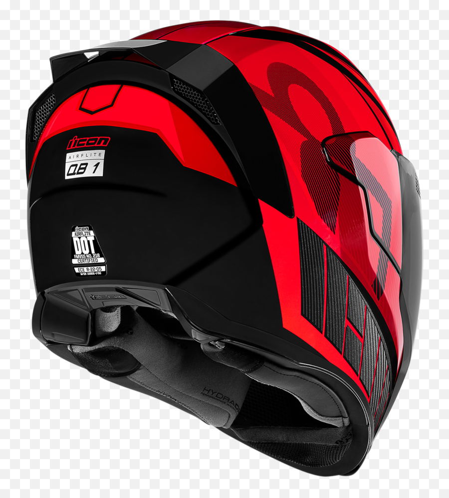 Icon - Icon Airflite Qb1 Red Shield Silver Png,Icon Airframe Pro Pleasuredome 2 Helmet