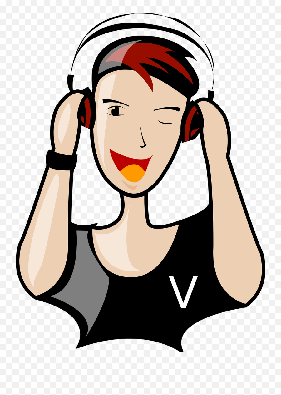 Laughing Boy With Headphones Clipart Free Download Creazilla - Listening To Music Cartoon Png,Headphones Clipart Transparent