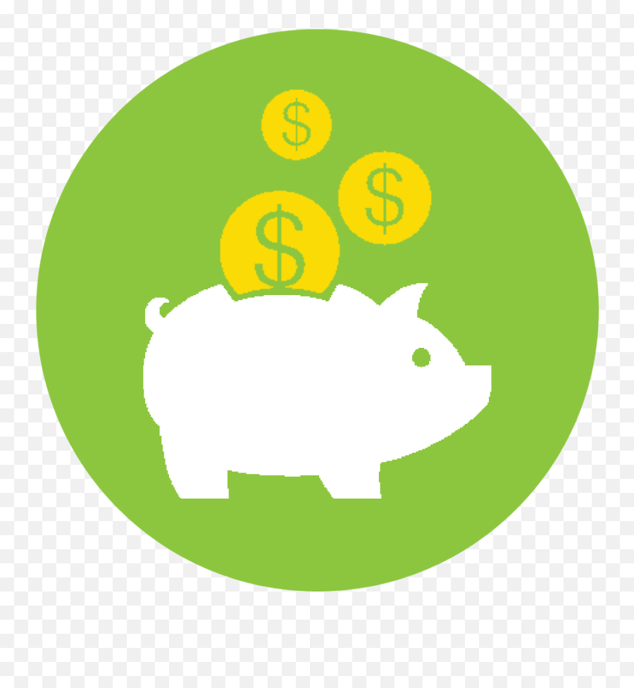 Heat Pumps Save Money - Piggy Bank Png Circle Green Piggy Bank Clip Art,Piggy Bank Png