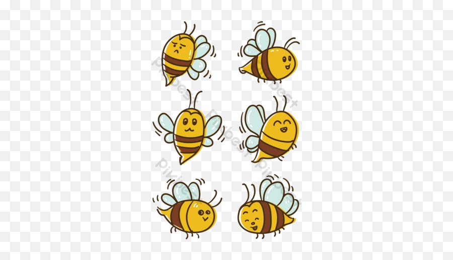Cute Drawing Bee Ai Png Images Free Download - Pikbest Happy,Cute Bee Icon