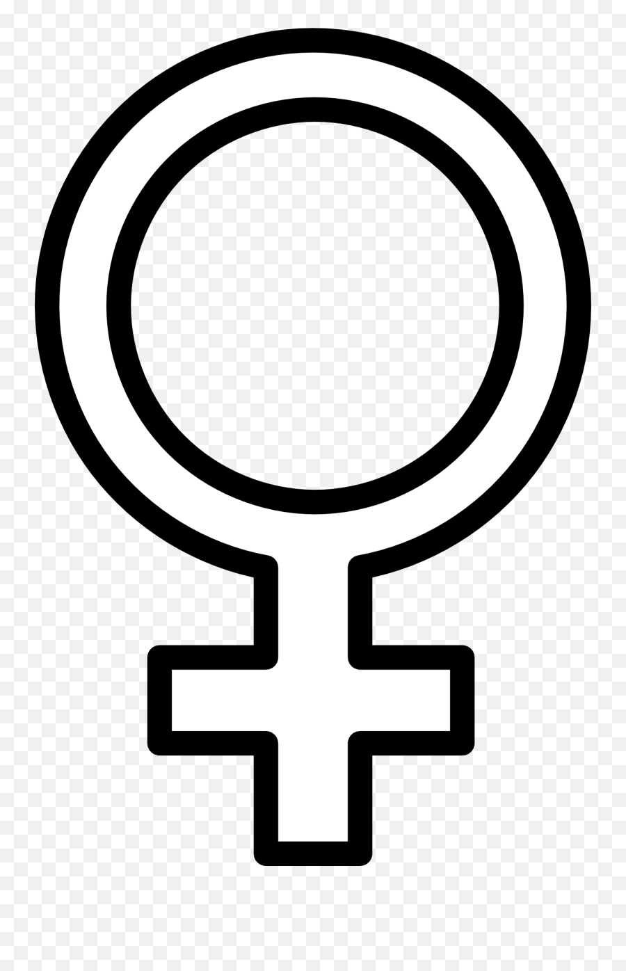 Female - Female Symbol Black And White Png,Female Symbol Png