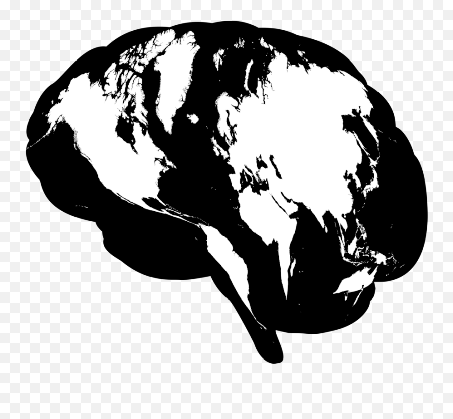Blackandwhite Earth World Png Clipart - Illustration,Globe Silhouette Png