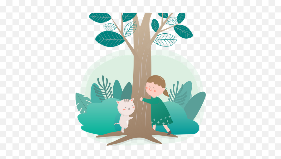 Trunk Icon - Download In Line Style Dibujo Niña Abrazando Un Arbol Png,Tree Trunk Icon