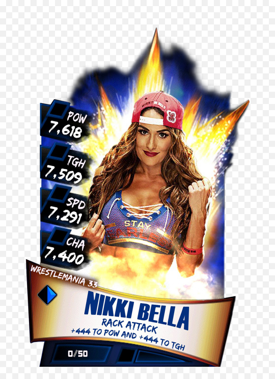 Download Nikkibella S3 14 Wrestlemania33 - Wwe Supercard Nikki Bella Wwe Supercard Png,Nikki Bella Png