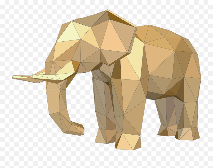 Elephant Animals Low - Free Vector Graphic On Pixabay Low Poly Animal Obj Png,Animals Transparent Background