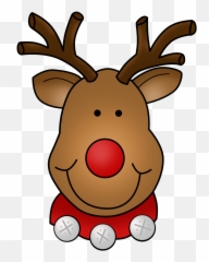 Dots Of Fun Clip Art - Rudolph The Red Nosed Reindeer Face Cartoon Face Rudolph The Red Nosed Reindeer Png,Rudolph Png