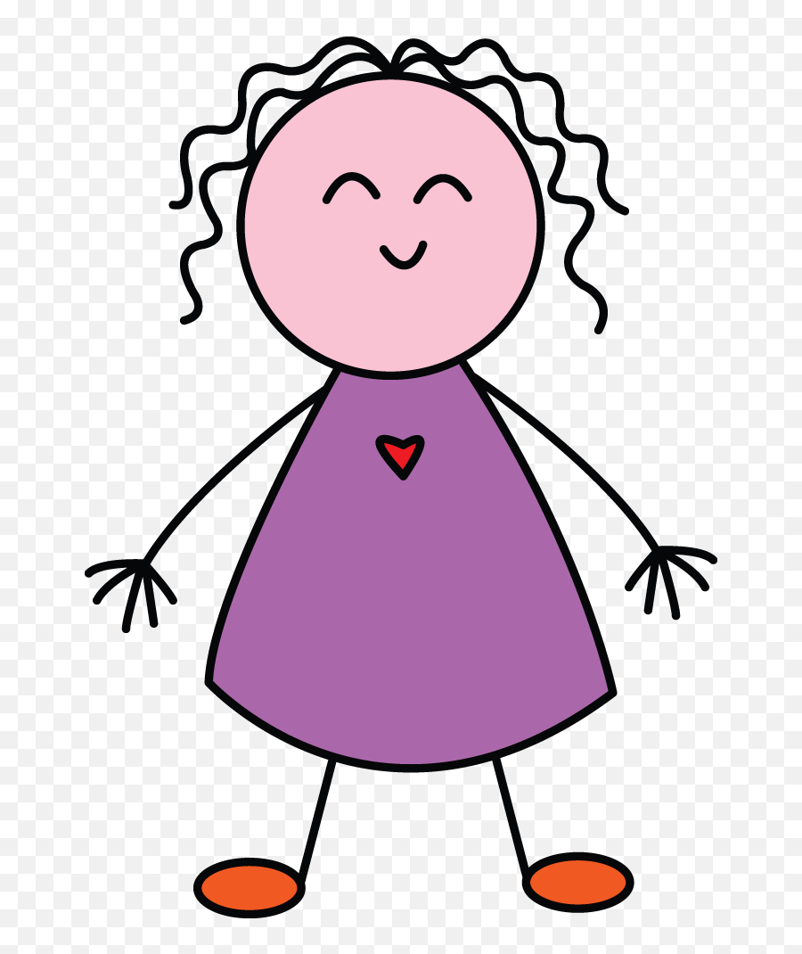 Girl Standing Drawing - Kid Drawing Png,Girl Drawing Png