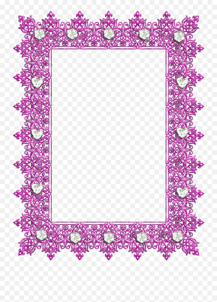 Border Frame Transparent - Pink Diamonds Frame Png,Purple Border Png