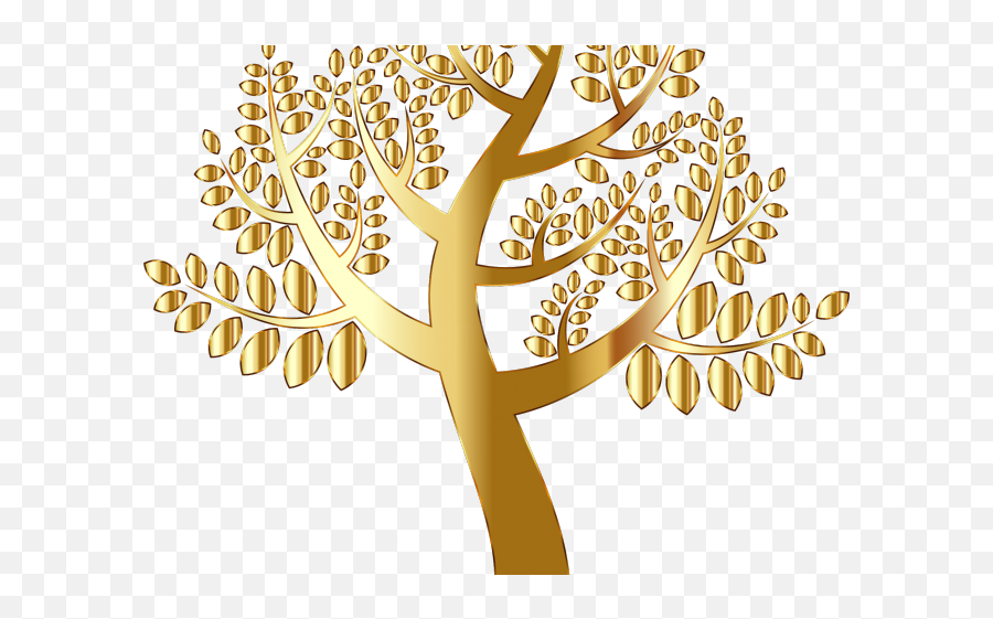 Golden Tree Logo Png - Gold Tree Clipart,Simple Tree Png