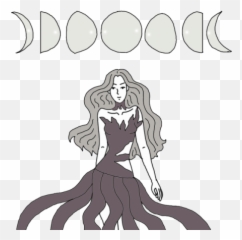 Moon Phases Magic - Auntyflocom Illustration Png,Moon Phases Png