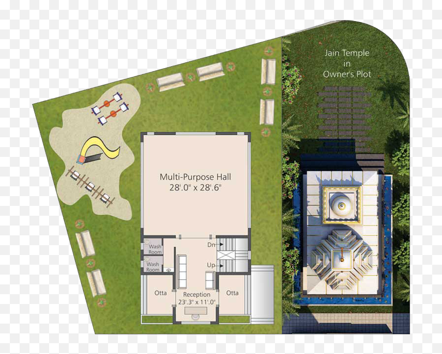 Layout Plan Of Sanmati Park Vadodara - Top View Building Png,Grass Top View Png