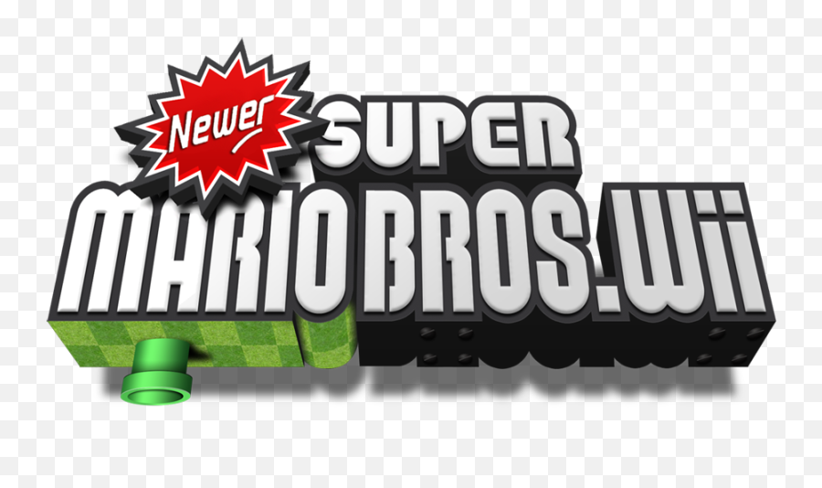 Newer - Smbwii Geekcom New Super Mario Bros Wii Png,Super Mario Brothers Logo