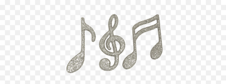 Glitter Music Note - 4 Silver 1 Pc Pkg 3 Asst Styles Silver Glitter Music Notes Png,Silver Glitter Png