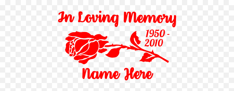 Hjlwst Sexy Rose Tattoo Stickers - Loving Memory Svg Free Png,In Loving Memory Png