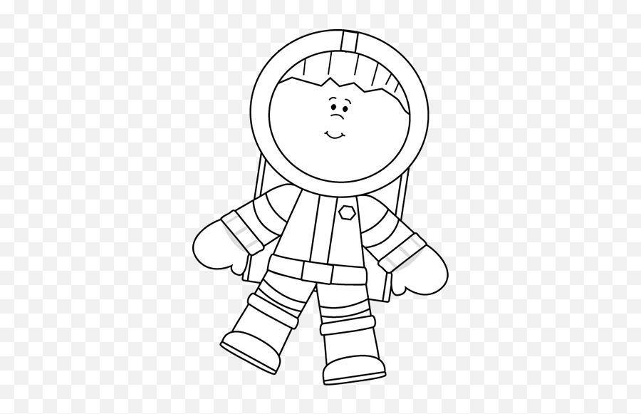 Download Black And White Boy Astronaut Floating Clip Art - Astronaut Clip Art Transparent Png,Astronaut Clipart Png