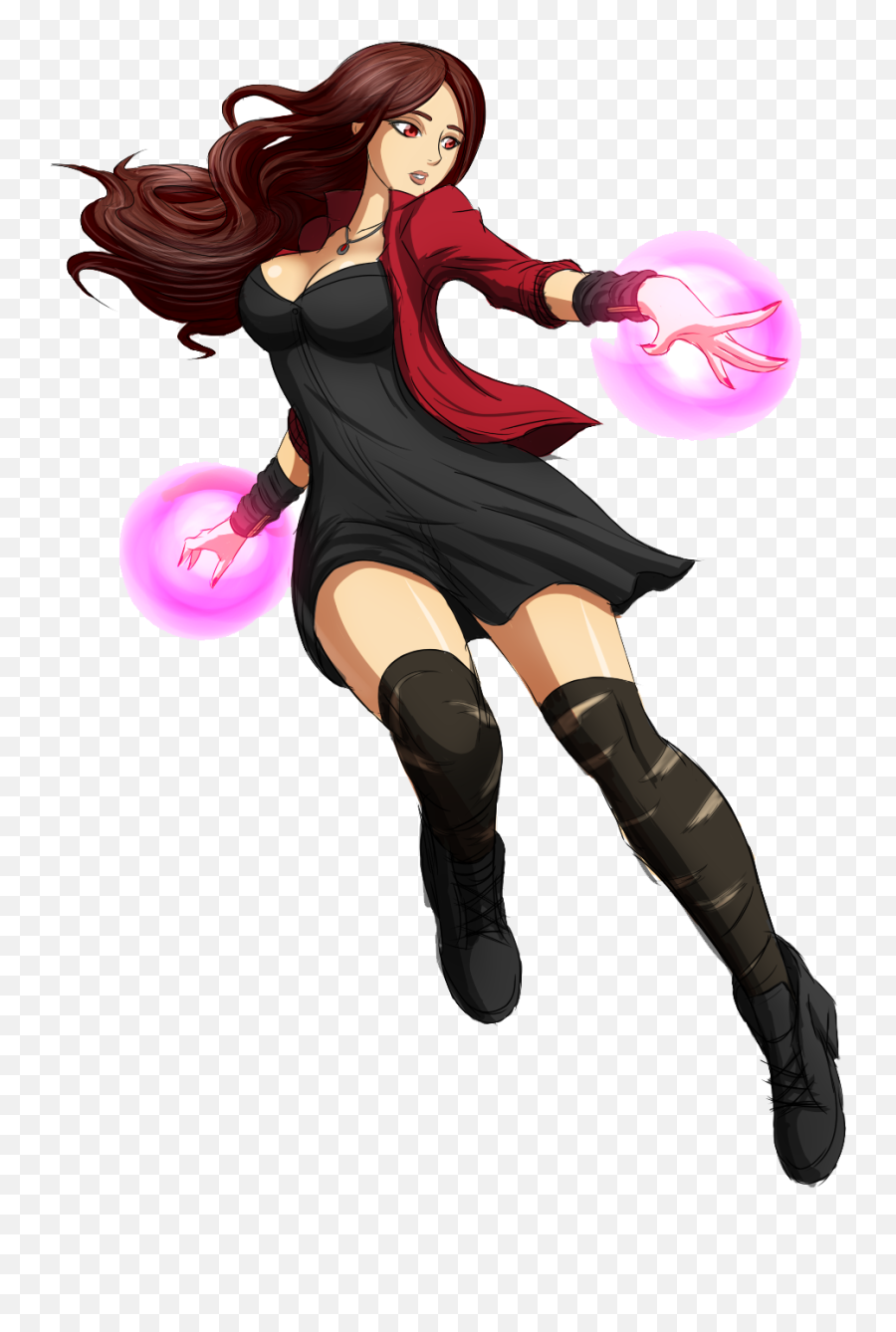 Download Scarlet Witch Free Hq Png Image Freepngimg - Scarlet Witch Avengers Cartoon,Witch Transparent Background
