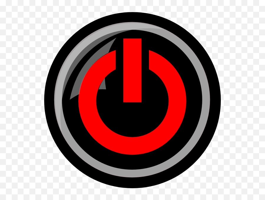 Red Power Button Clip Art - Vector Clip Art Power On Button Logo Png,Power Png